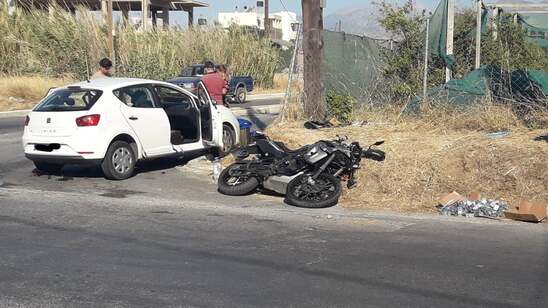 Image: Τροχαίο ατύχημα με το καλημέρα στην Ιεράπετρα - Ένας τραυματίας στο Νοσοκομείο