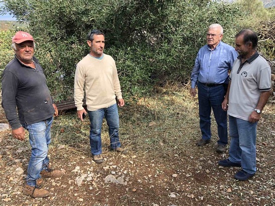 Image: Επίσκεψη Θραψανιώτη σε Βραχάσι - Σίσι για τις καταστροφές από τη χαλαζόπτωση