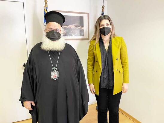 Image: Ο Μητροπολίτης Ιεραπύτνης και Σητείας συναντήθηκε με την Υφυπουργό Τουρισμού