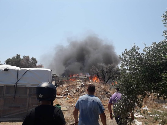 Image: Φωτιά στον καταυλισμό Ρομά στην Ιεράπετρα