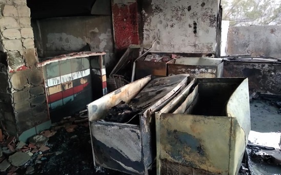 Image: Φωτιά κατέστρεψε καφετέρια στο Μύρτος