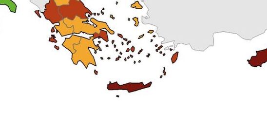 Image: Στο “βαθύ κόκκινο” του χάρτη ECDC η Κρήτη