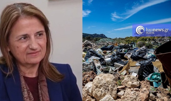 Image: Τι απαντά η αντιδήμαρχος στο ρεπορτάζ του Ηχώ 99,8 για τα σκουπίδια στα βουνά της Ιεράπετρας
