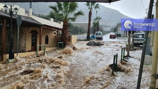 Image: Εικόνες βιβλικής καταστροφής σε Μάλια -Γούβες - Χερσόνησο από την κακοκαιρία