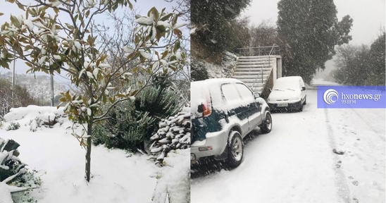 Image: Μαγικές εικόνες από την Ανατολή - Μόνο με αλυσίδες η κίνηση των οχημάτων  