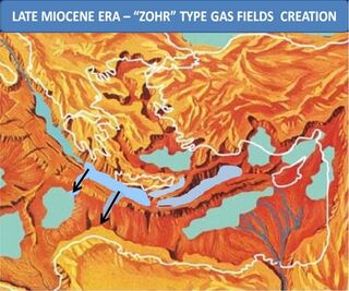 hxonews Εικόνα 9. Παλαιολιμνοθάλασσες και παλαιοτάφροι όπου αναπτύχθηκαν τεράστιες ποσότητες υδροχαρών φυτών. Η αναερόβιος αποσύνθεσή τους δημιούργησε το βιογενές φυσικό αέριο το οποίο αποθηκεύτηκε στους κοραλλιογενείς υφάλους τύπου Ζορ.