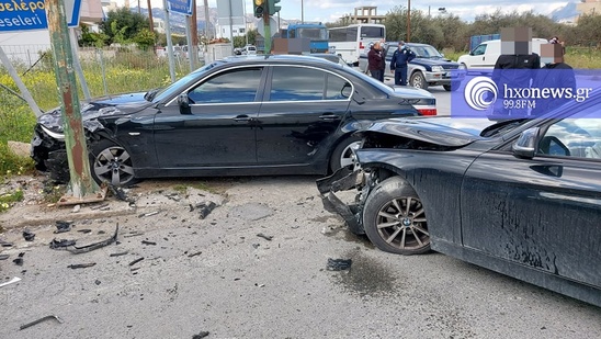 Image: Σε τροχαίο ατύχημα ενεπλάκη όχημα συνοδείας  του Υπουργού Ναυτιλίας Γ. Πλακιωτάκη στην Ιεράπετρα