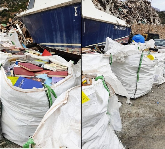 Image: Μετινίδου: Διασώθηκαν τα βιβλία από τη χωματερή Ιεράπετρας