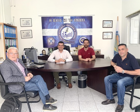 Image: Επίσκεψη Θραψανιώτη στα γραφεία της Ένωσης Αστυνομικών Υπαλλήλων Λασιθίου