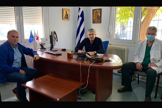 Image: Επίσκεψη του Δημάρχου στο Νοσοκομείο Ιεράπετρας