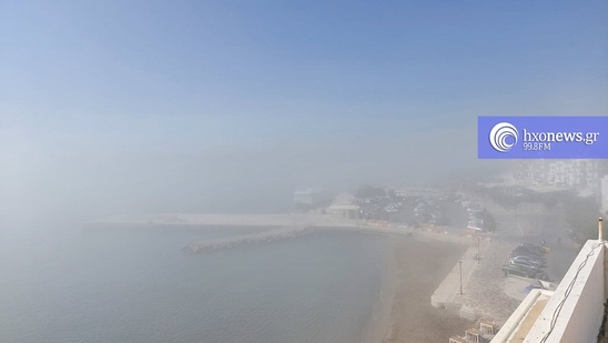 Image: Φανταστικό! Ένα "πέπλο" ομίχλης καλύπτει την Ιεράπετρα