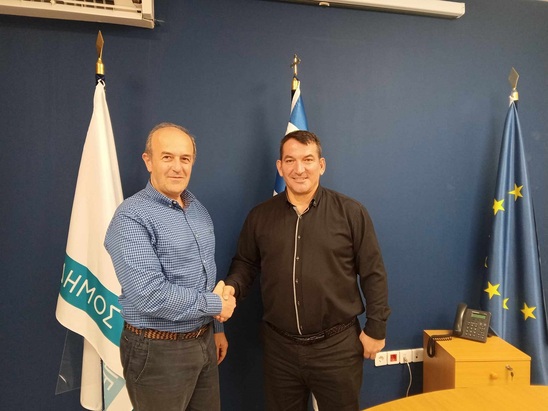 Image: Ο Ολυμπιονίκης Πύρρος Δήμας στην Ιεράπετρα - Συνάντηση με τον Δήμαρχο