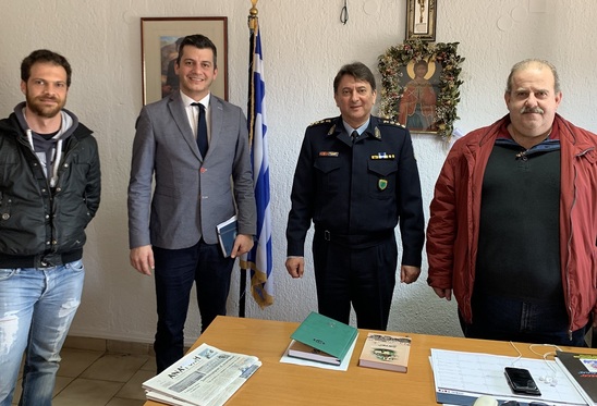 Image: Συνάντηση Καρτσάκη με τον Αστυνομικό Διευθυντή Λασιθίου και τον Υποδιευθυντή της Διεύθυνσης Λασιθίου