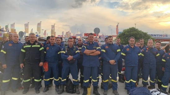 Image: Επέστρεψαν στην Κρήτη οι 53 πυροσβέστες από το πύρινο μέτωπο του Έβρου