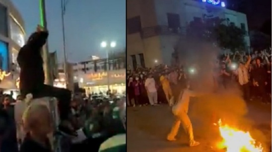 Image: Εξέγερση γυναικών στο Ιράν μετά τον θάνατο της Αμινί: Καίνε τις μαντίλες και κόβουν τα μαλλιά τους [βίντεο]