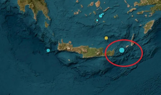 Image: Σεισμός 4,1 Ρίχτερ μεταξύ Κάσου και Κρήτης