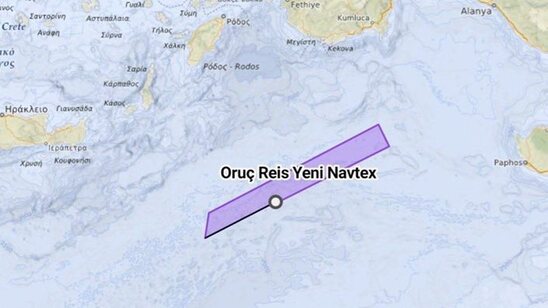 Image: Ελληνοτουρκικά: Παρατείνεται η NAVTEX για το Oruc Reis μέχρι 1η Σεπτεμβρίου