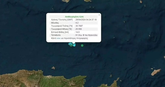 Image: Λέκκας: 8 σεισμικές δονήσεις από χθες το βράδυ στην Κρήτη – Αισθητές και στην Σαντορίνη