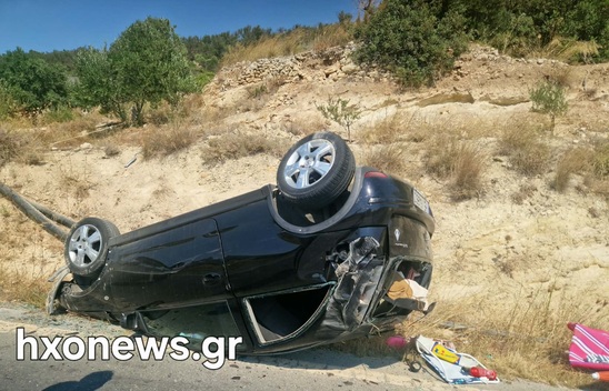 Image: Τροχαίο στον κόμβο της Επισκοπής – Ανετράπη ΙΧ με τρεις επιβαίνοντες